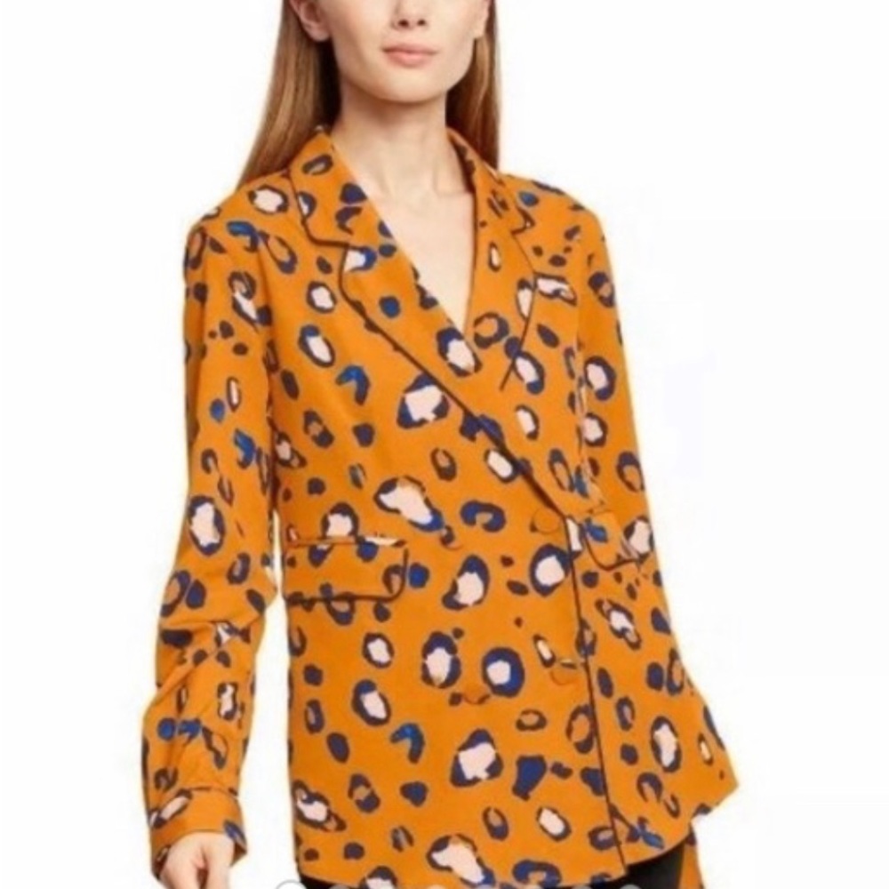 3.1 Phillip Lim for Target Animal Print Orange Blue Blazer